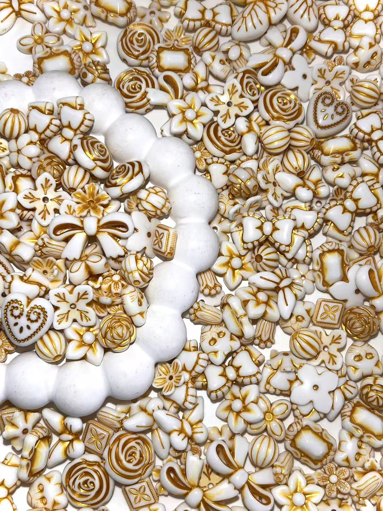 S-10  Mixed beads for mobile phone chain making, keychain, backpack chain