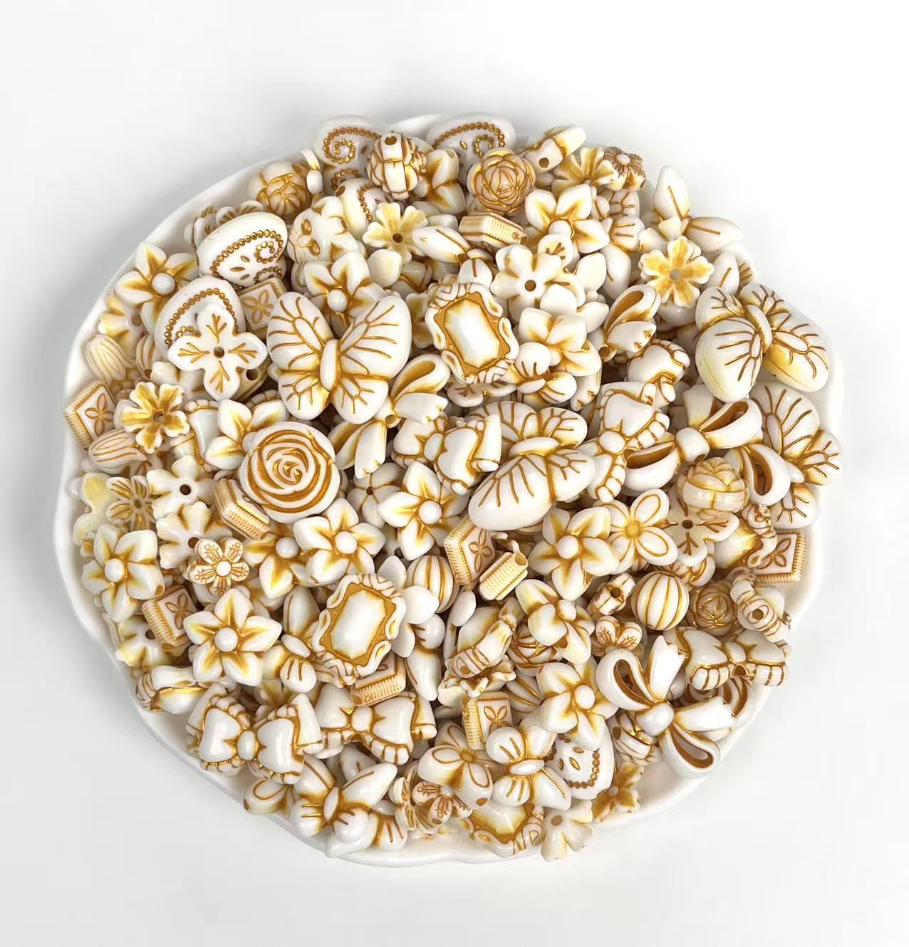 S-10  Mixed beads for mobile phone chain making, keychain, backpack chain