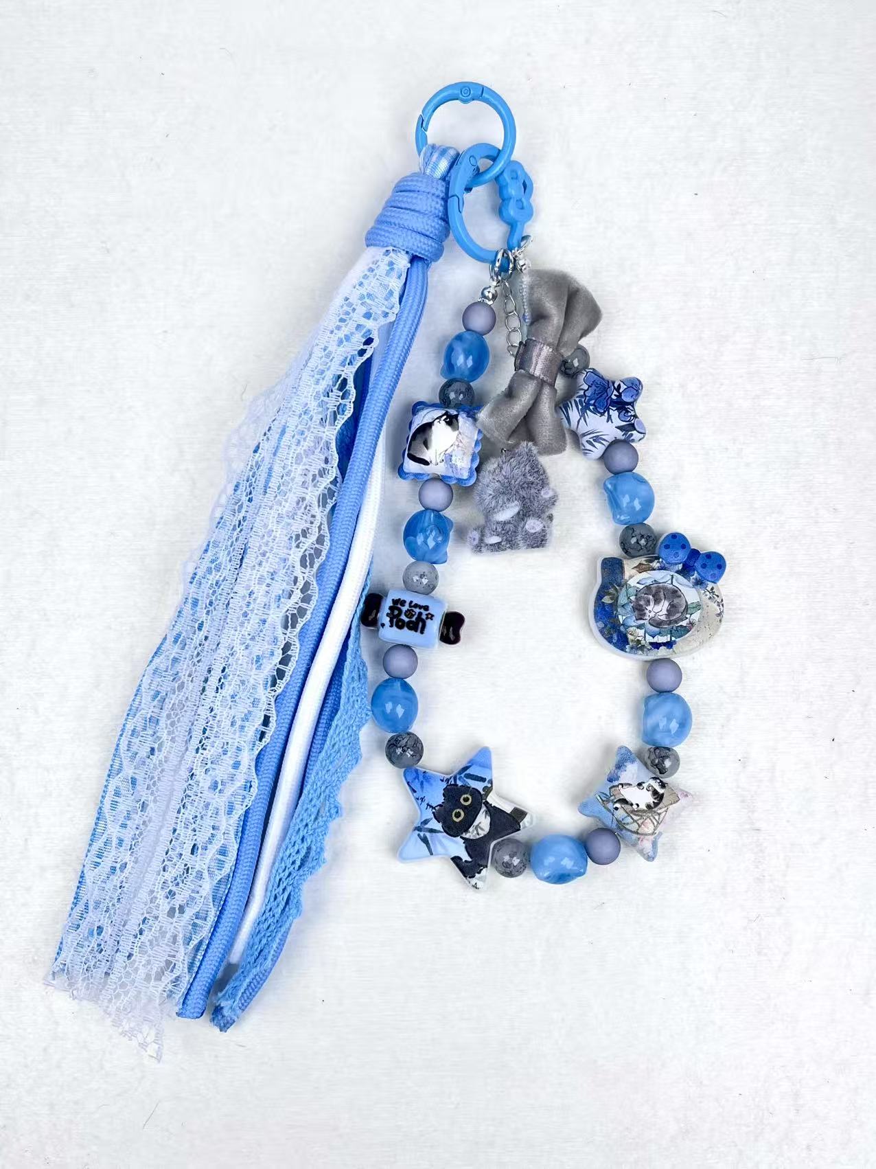 C-55  Mixed beads for mobile phone chain making, keychain, backpack chain