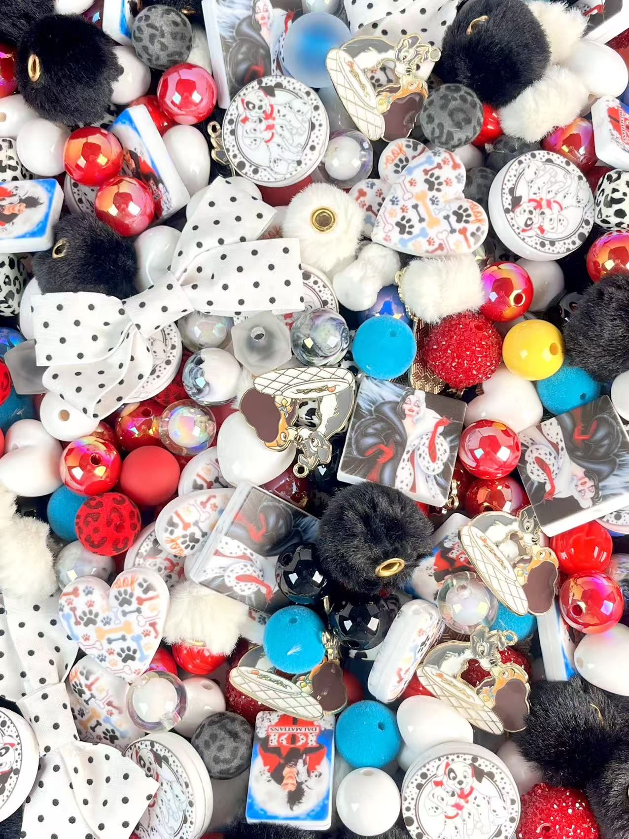 C-28 Mixed beads for mobile phone chain making, keychain, backpack chain