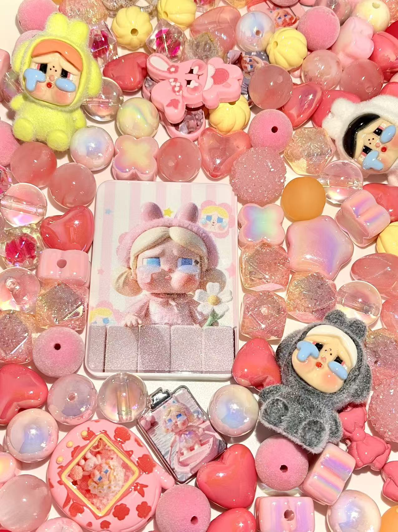 C-41  Mixed beads for mobile phone chain making, keychain, backpack chain