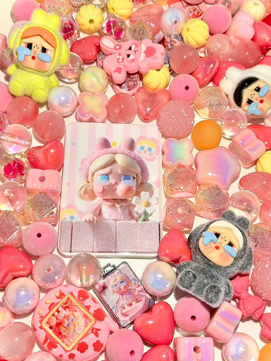 C-41  Mixed beads for mobile phone chain making, keychain, backpack chain