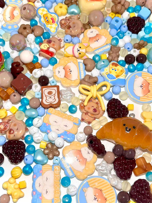 S-12  Mixed beads for mobile phone chain making, keychain, backpack chain