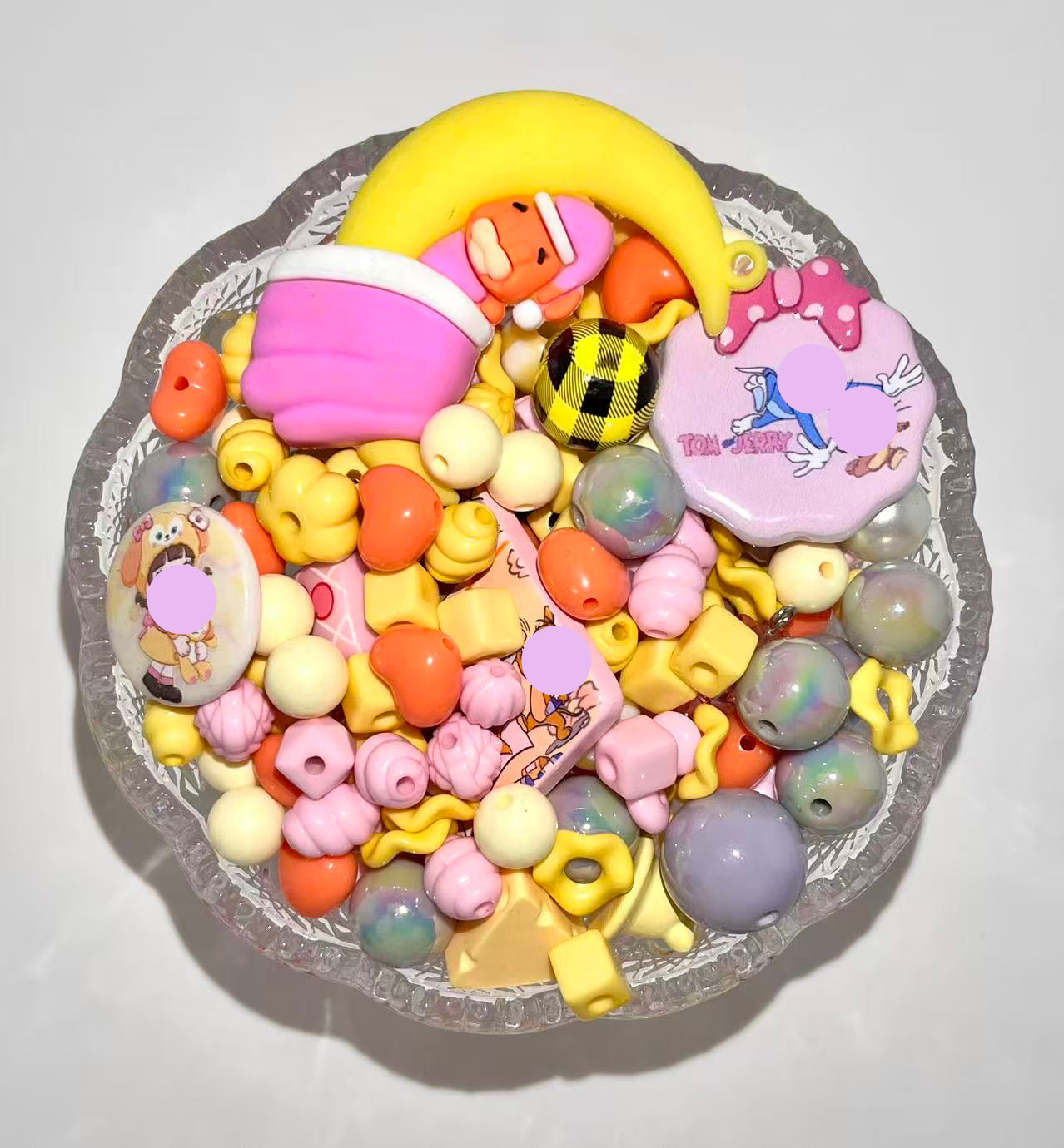 S-04 Mixed beads for mobile phone chain making, keychain, backpack chain