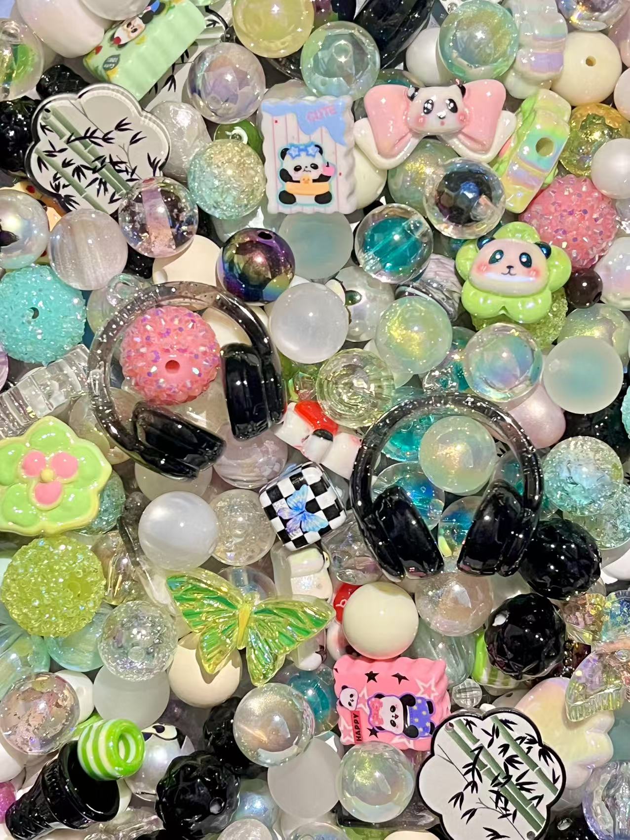 C-07 Mixed beads for mobile phone chain making, keychain, backpack chain