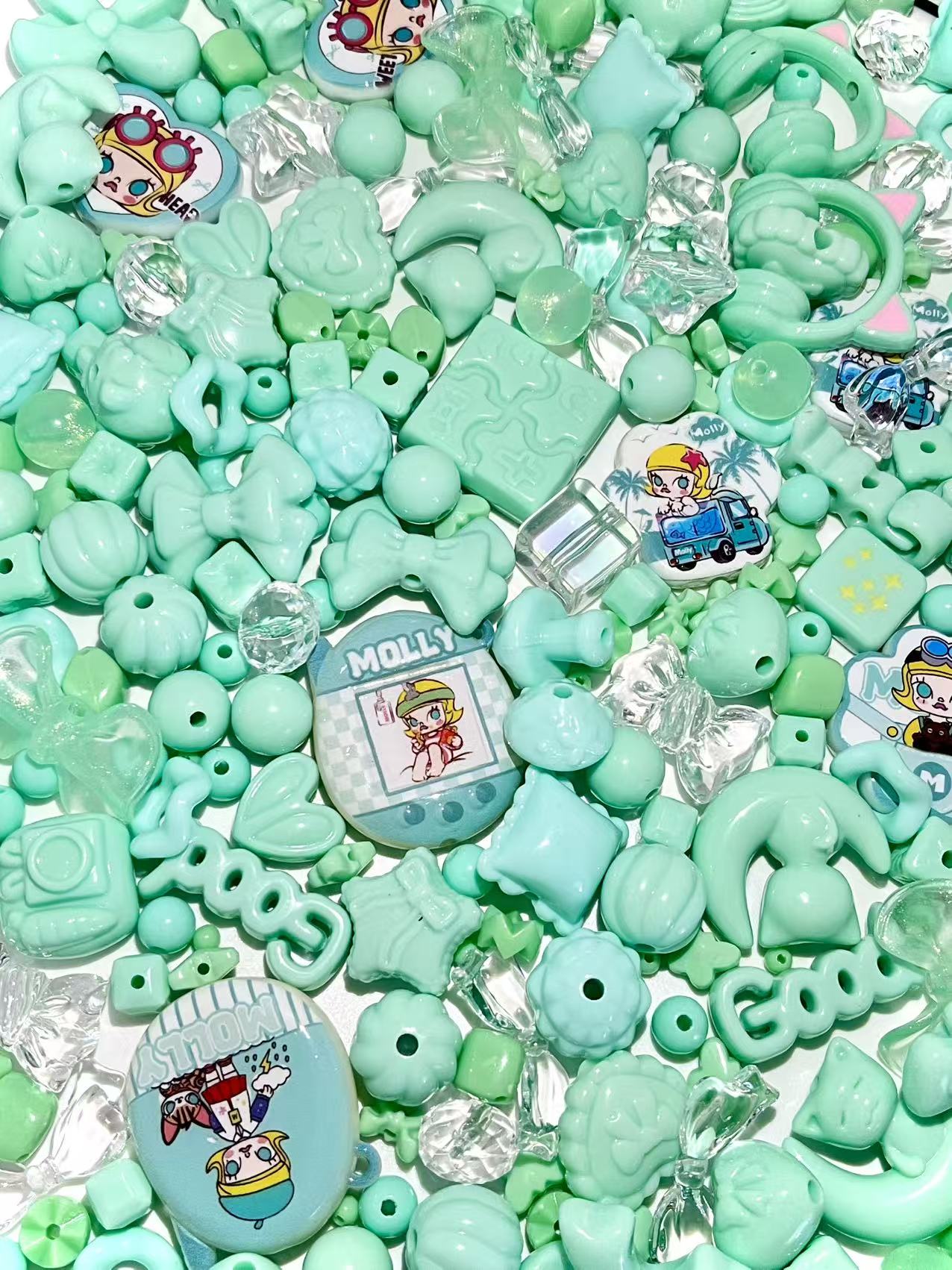 S-37 Mixed beads for mobile phone chain making, keychain, backpack chain