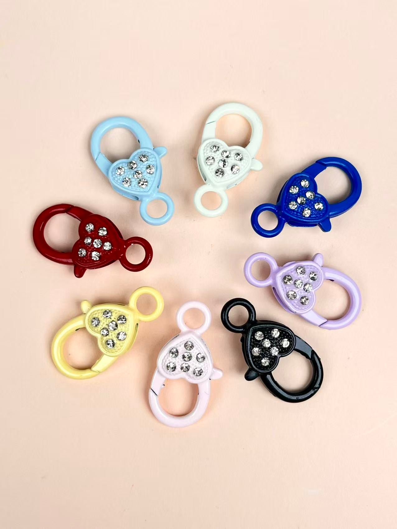 A-54 Colorful Baking Paint Spring Clasps &amp; Pastel-Colored Open Spring Rings for DIY Jewelry, Keychains, Book Rings, and Card Holder Hardware