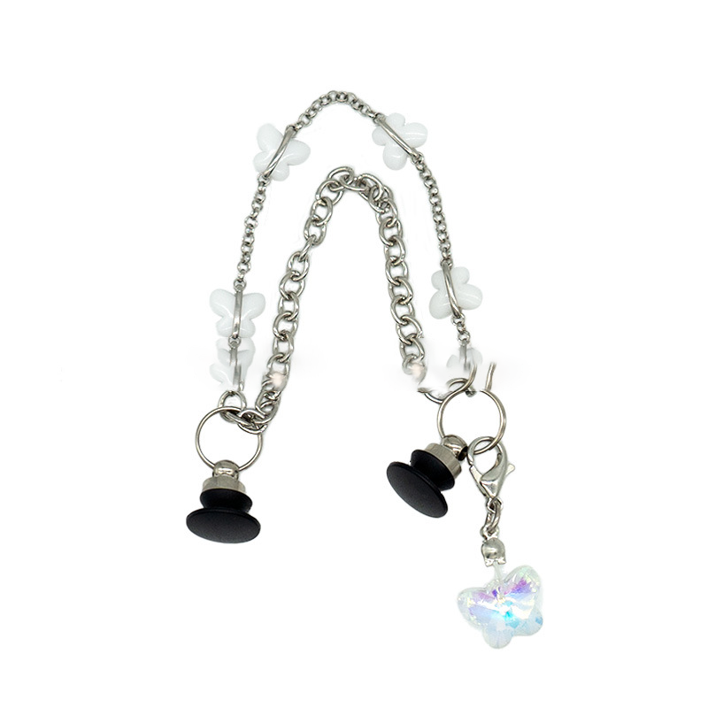 A-28 New Metal Shoe Charms for Crocs DIY Accessories, Detachable Metal Chain Decor with Rhinestones & Crystals, Versatile Shoe Jewelry