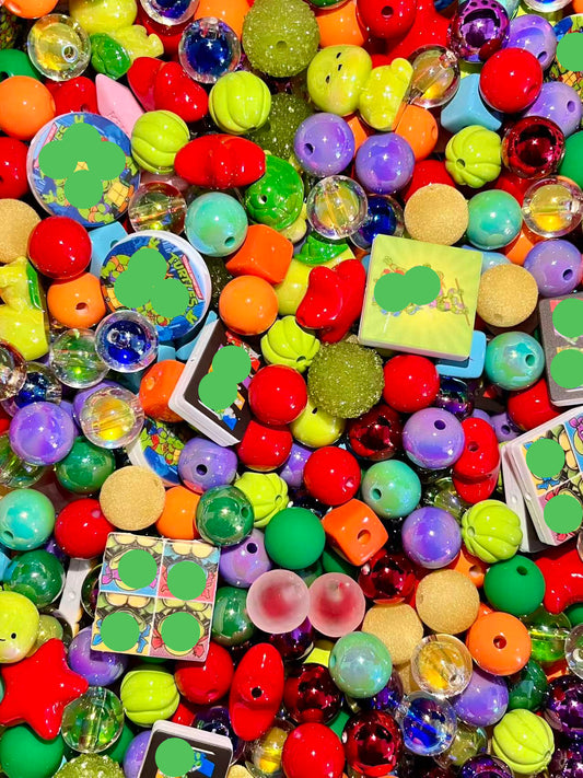 C-37  Mixed beads for mobile phone chain making, keychain, backpack chain