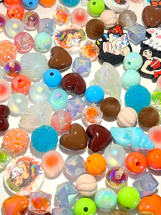 C-24 Mixed beads for mobile phone chain making, keychain, backpack chain