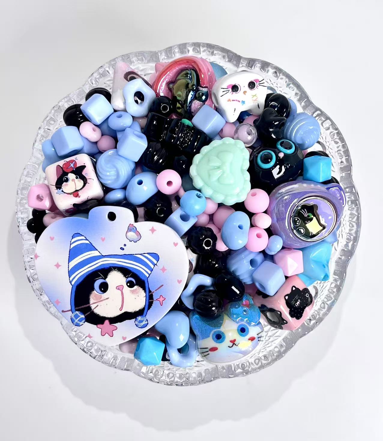 S-07 Mixed beads for mobile phone chain making, keychain, backpack chain