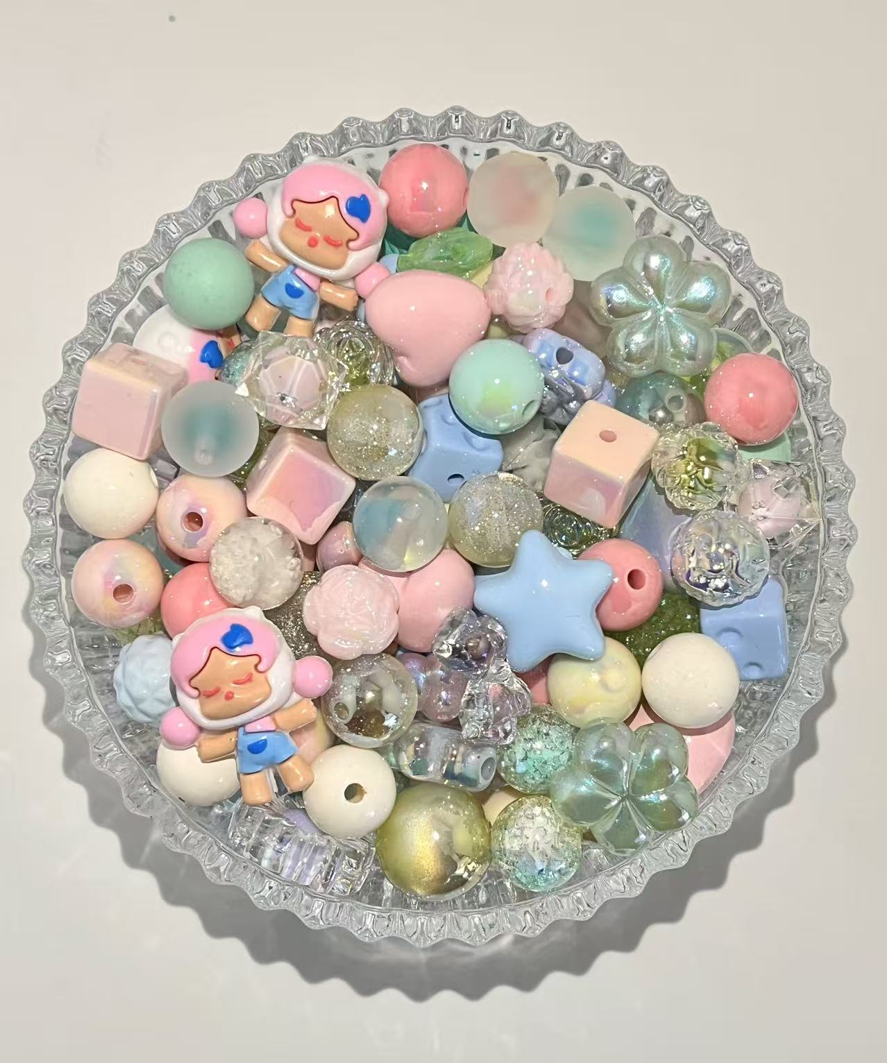C-43  Mixed beads for mobile phone chain making, keychain, backpack chain