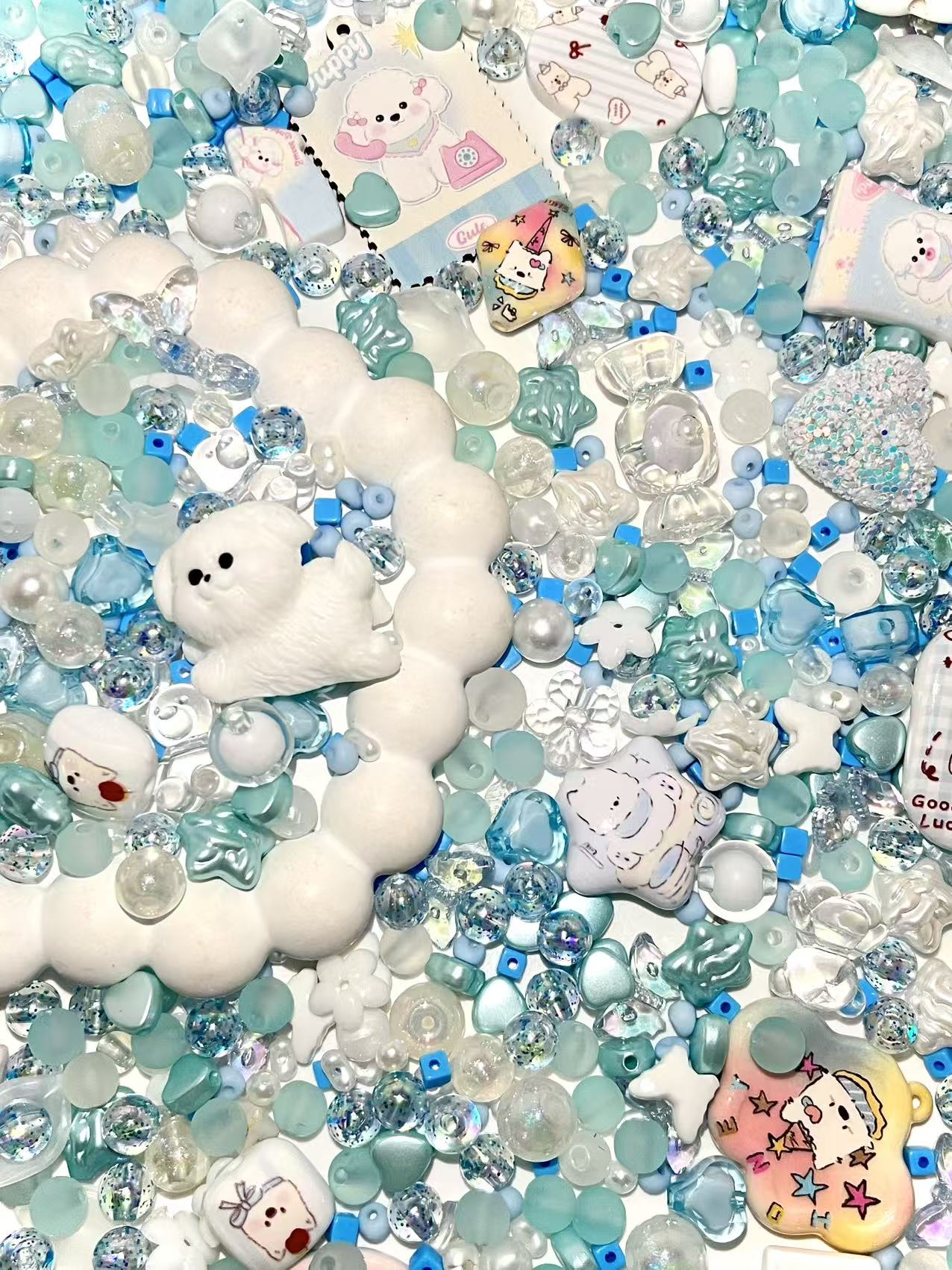 S-33 Mixed beads for mobile phone chain making, keychain, backpack chain