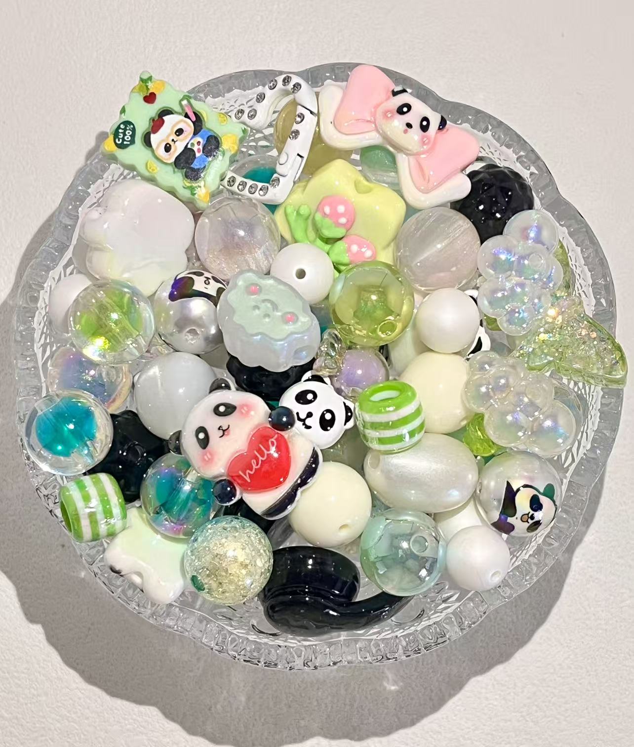 C-07 Mixed beads for mobile phone chain making, keychain, backpack chain