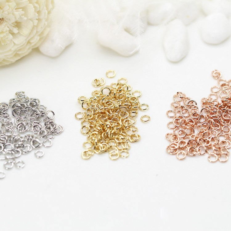 A-10 Color-Keeping 14K Gold Color Jump Rings for DIY Jewelry, Bracelet and Necklace Making