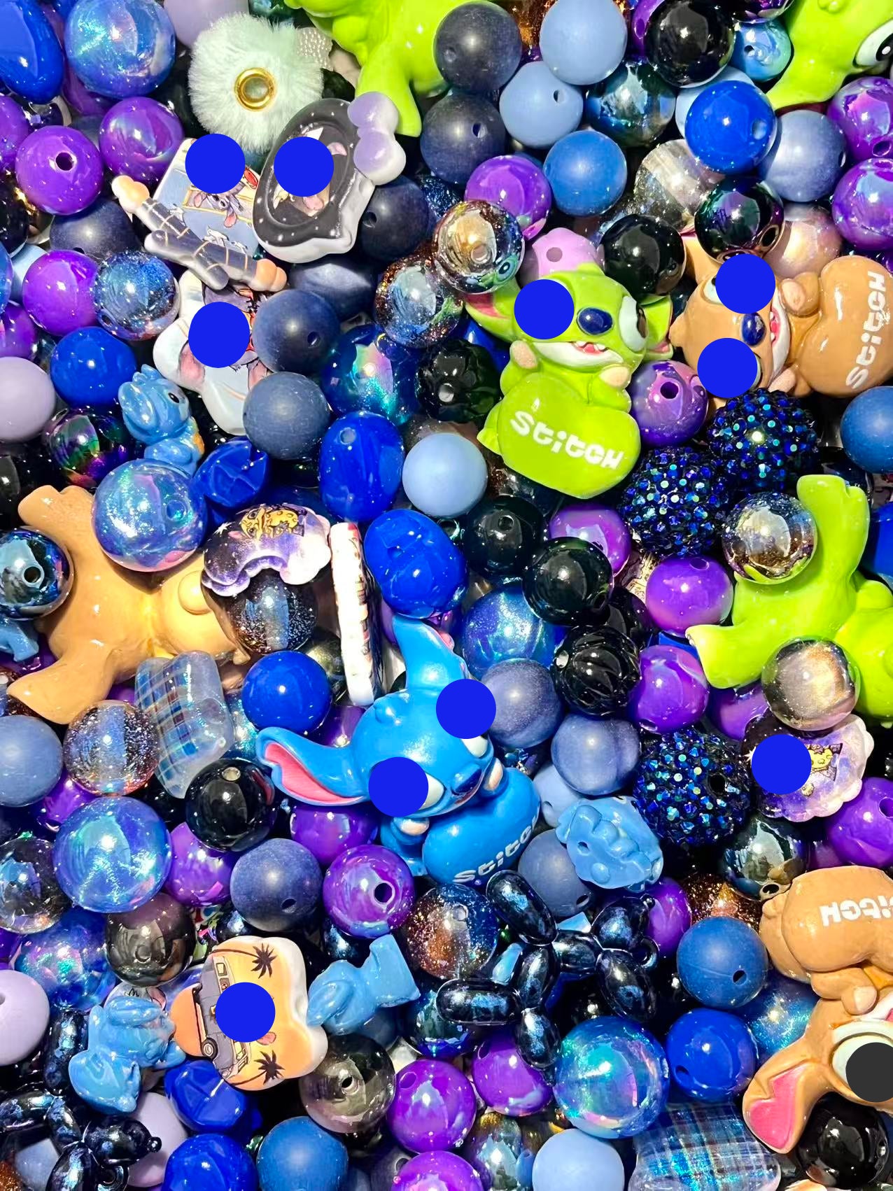C-29 Mixed beads for mobile phone chain making, keychain, backpack chain