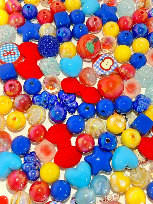C-51  Mixed beads for mobile phone chain making, keychain, backpack chain