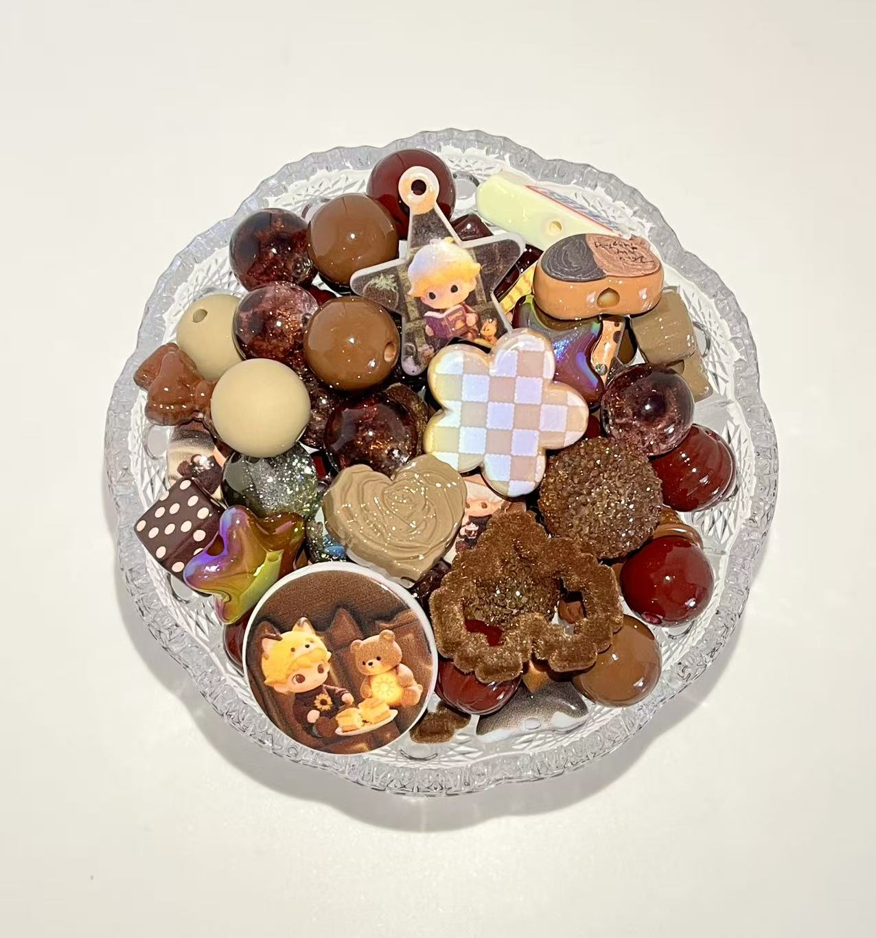 C-50  Mixed beads for mobile phone chain making, keychain, backpack chain