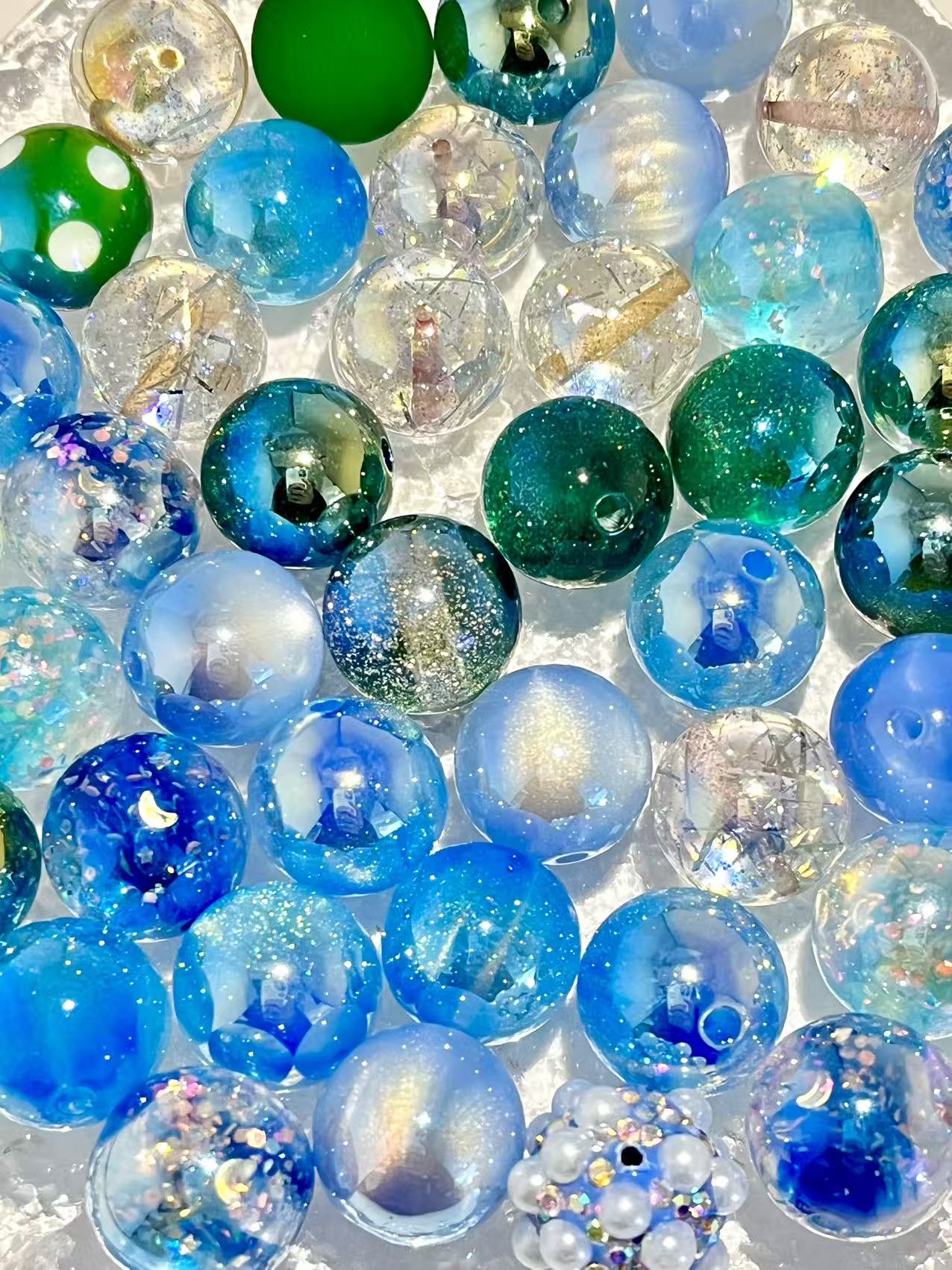 C-45 Mixed beads for mobile phone chain making, keychain, backpack chain