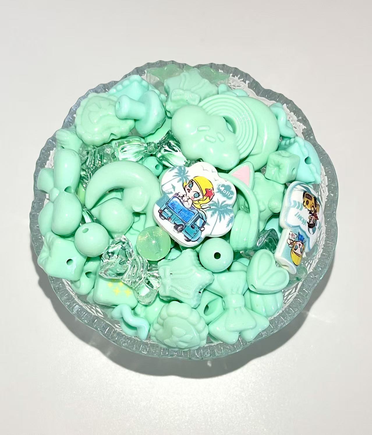S-37 Mixed beads for mobile phone chain making, keychain, backpack chain