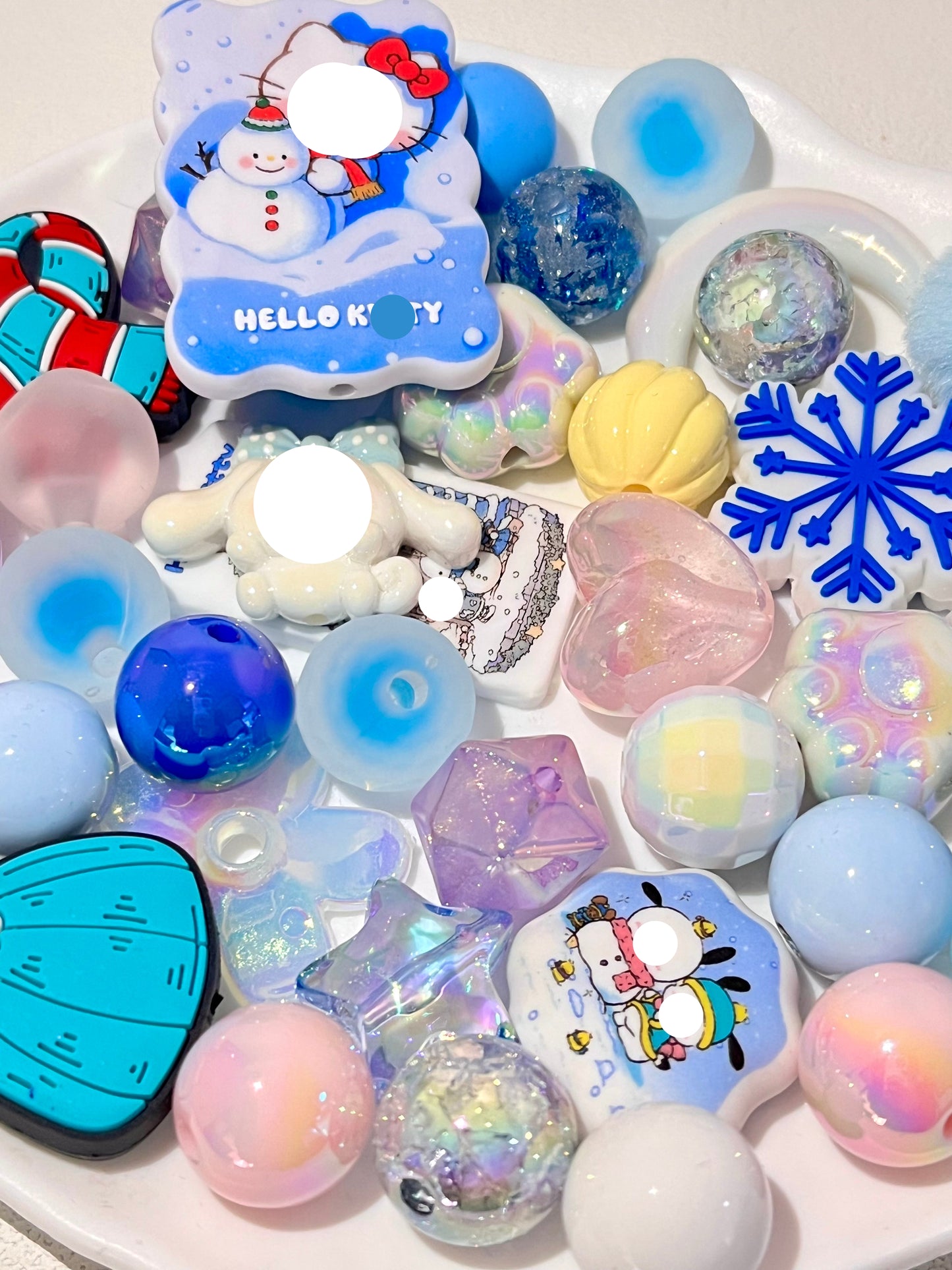 C-14 Mixed beads for mobile phone chain making, keychain, backpack chain