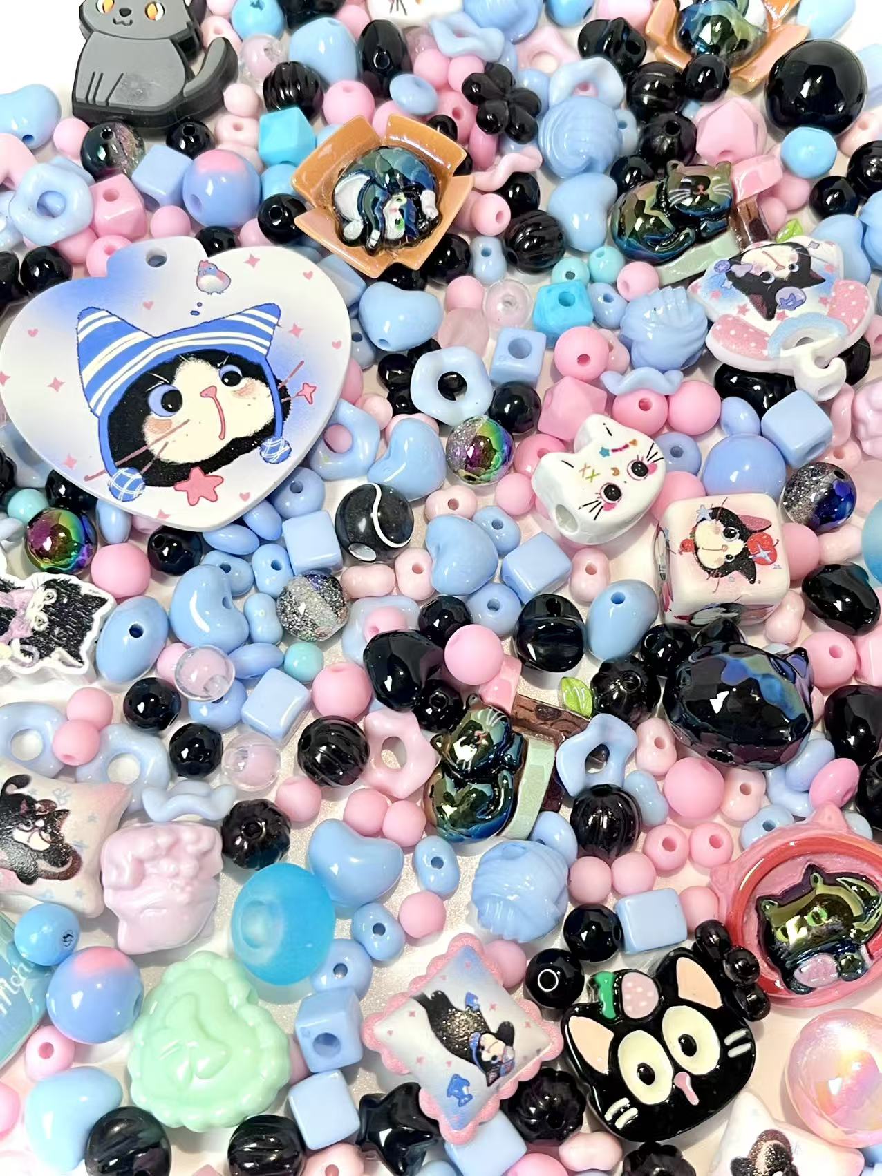 S-07 Mixed beads for mobile phone chain making, keychain, backpack chain