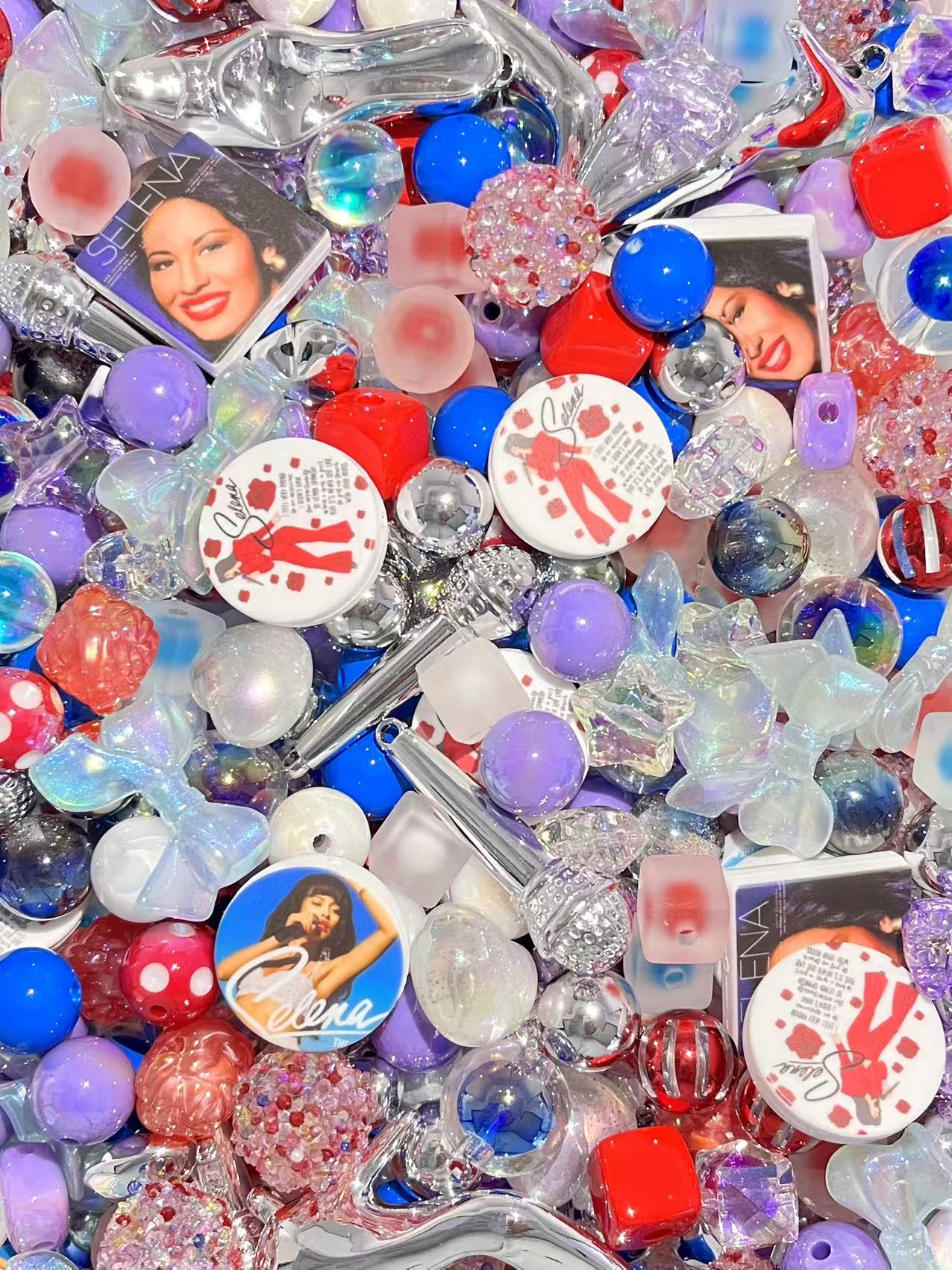 C-32  Mixed beads for mobile phone chain making, keychain, backpack chain