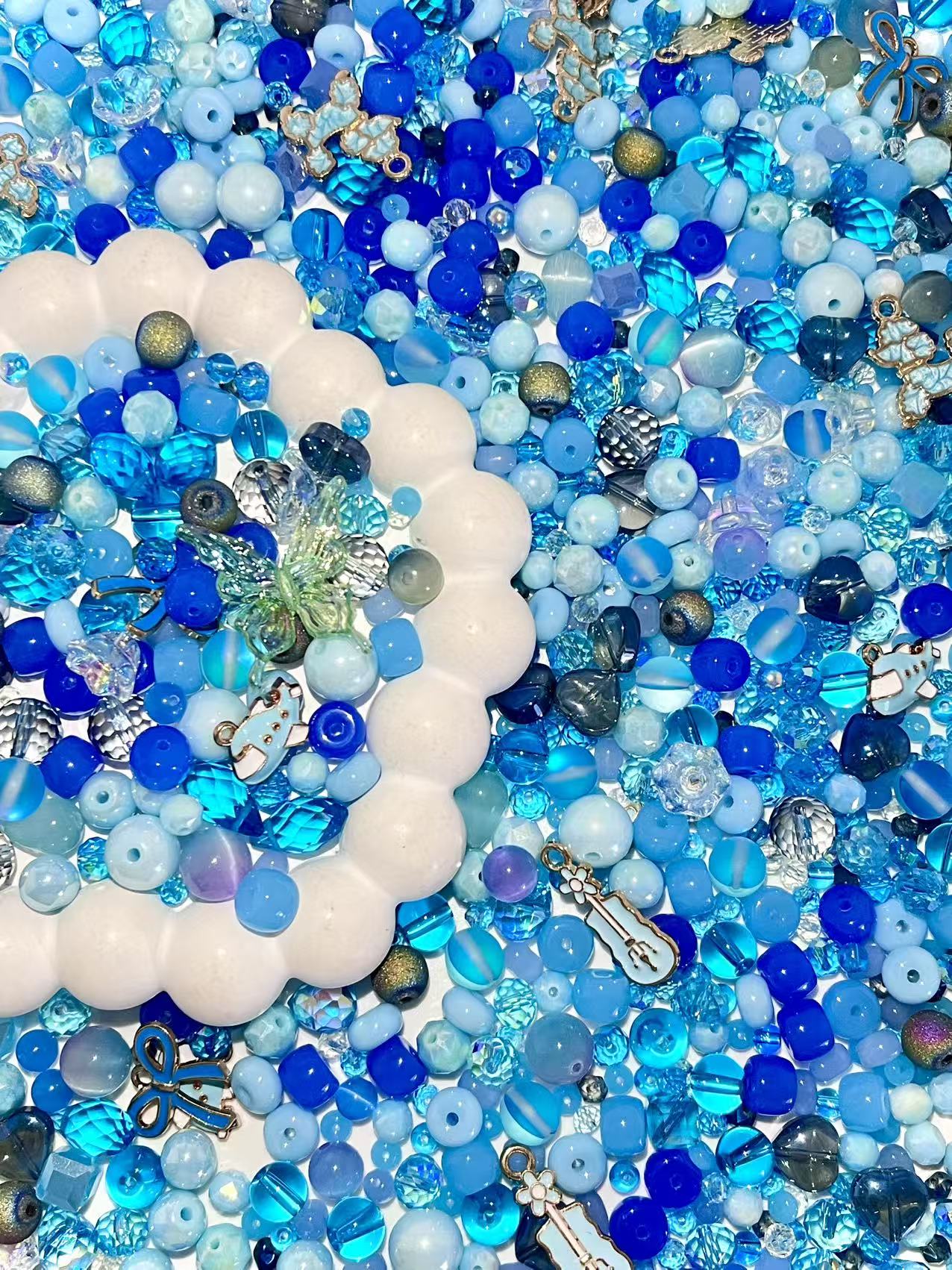 S-39  Mixed beads for mobile phone chain making, keychain, backpack chain