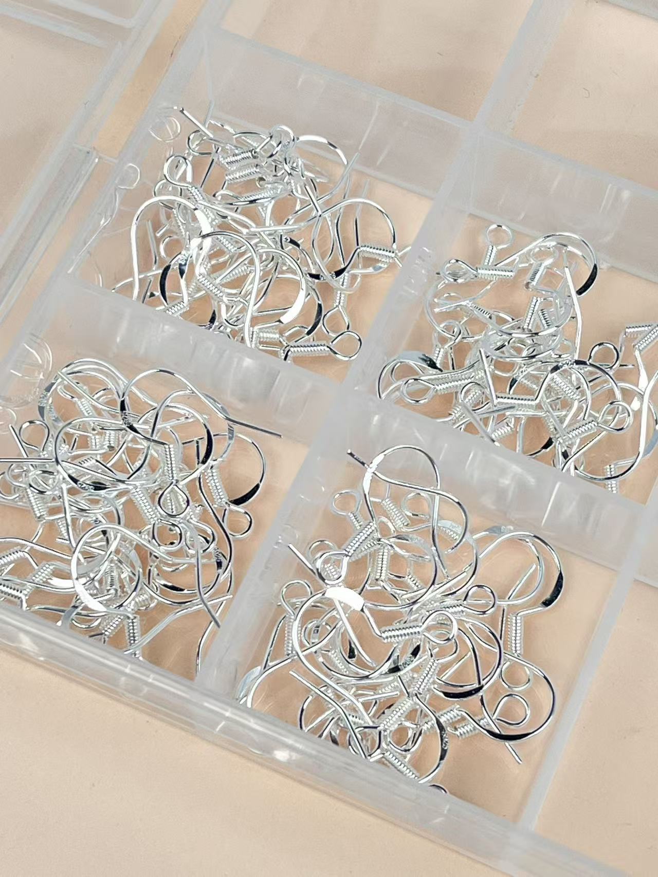 A-44  925 Sterling Silver & KC Gold Plated Ear Hooks for DIY Jewelry Making