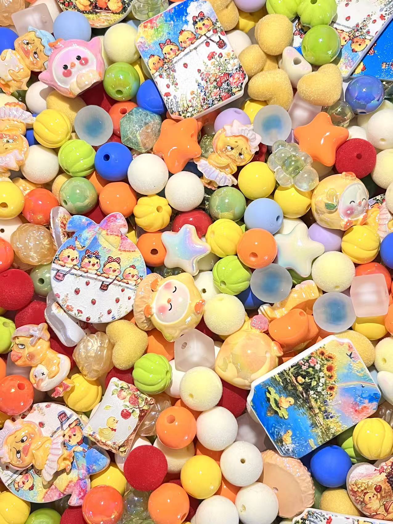 C-27 Mixed beads for mobile phone chain making, keychain, backpack chain