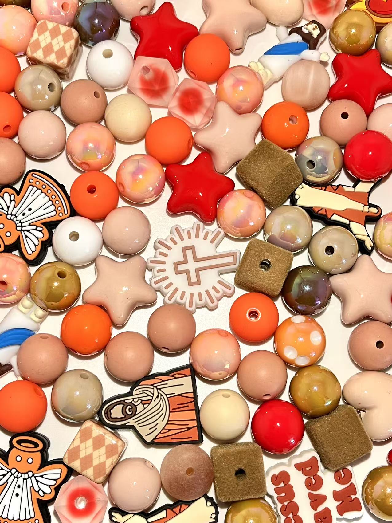 C-46 Mixed beads for mobile phone chain making, keychain, backpack chain
