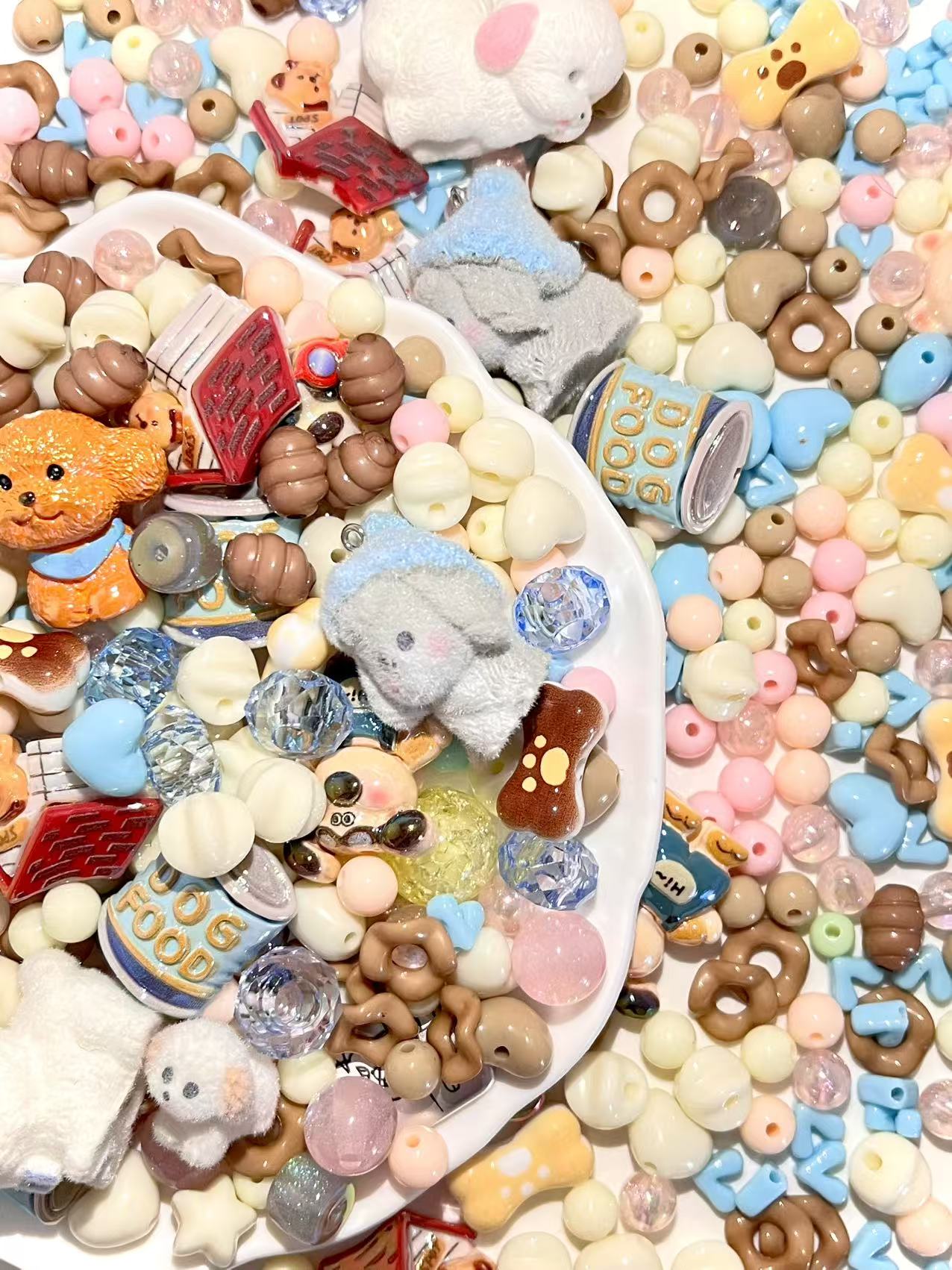 S-23 Mixed beads for mobile phone chain making, keychain, backpack chain
