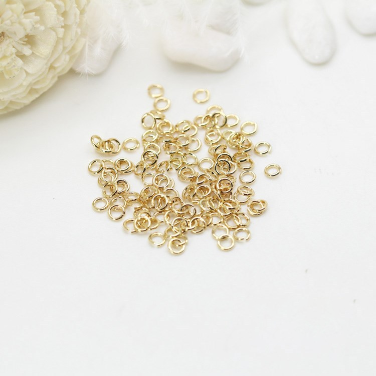 A-10 Color-Keeping 14K Gold Color Jump Rings for DIY Jewelry, Bracelet and Necklace Making