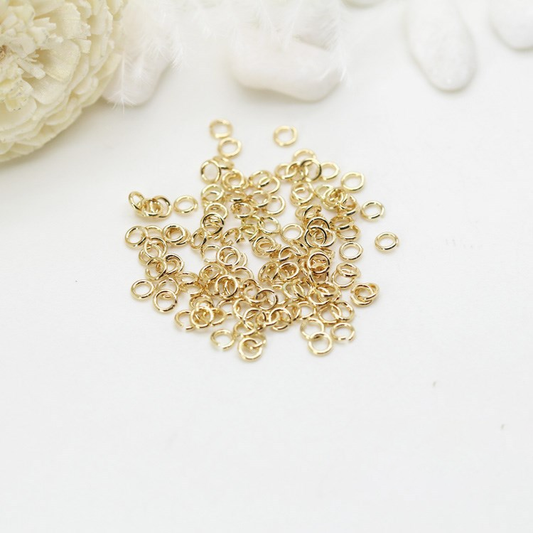 A-10 Color-Keeping 14K Gold Color Jump Rings for DIY Jewelry, Bracelet and Necklace Making