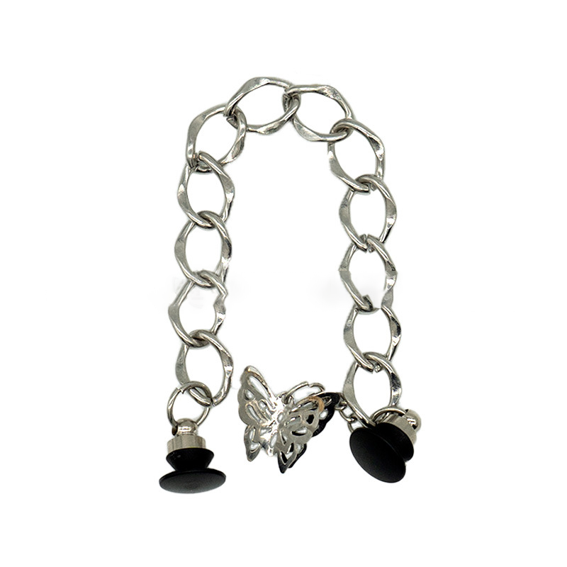 A-28 New Metal Shoe Charms for Crocs DIY Accessories, Detachable Metal Chain Decor with Rhinestones & Crystals, Versatile Shoe Jewelry