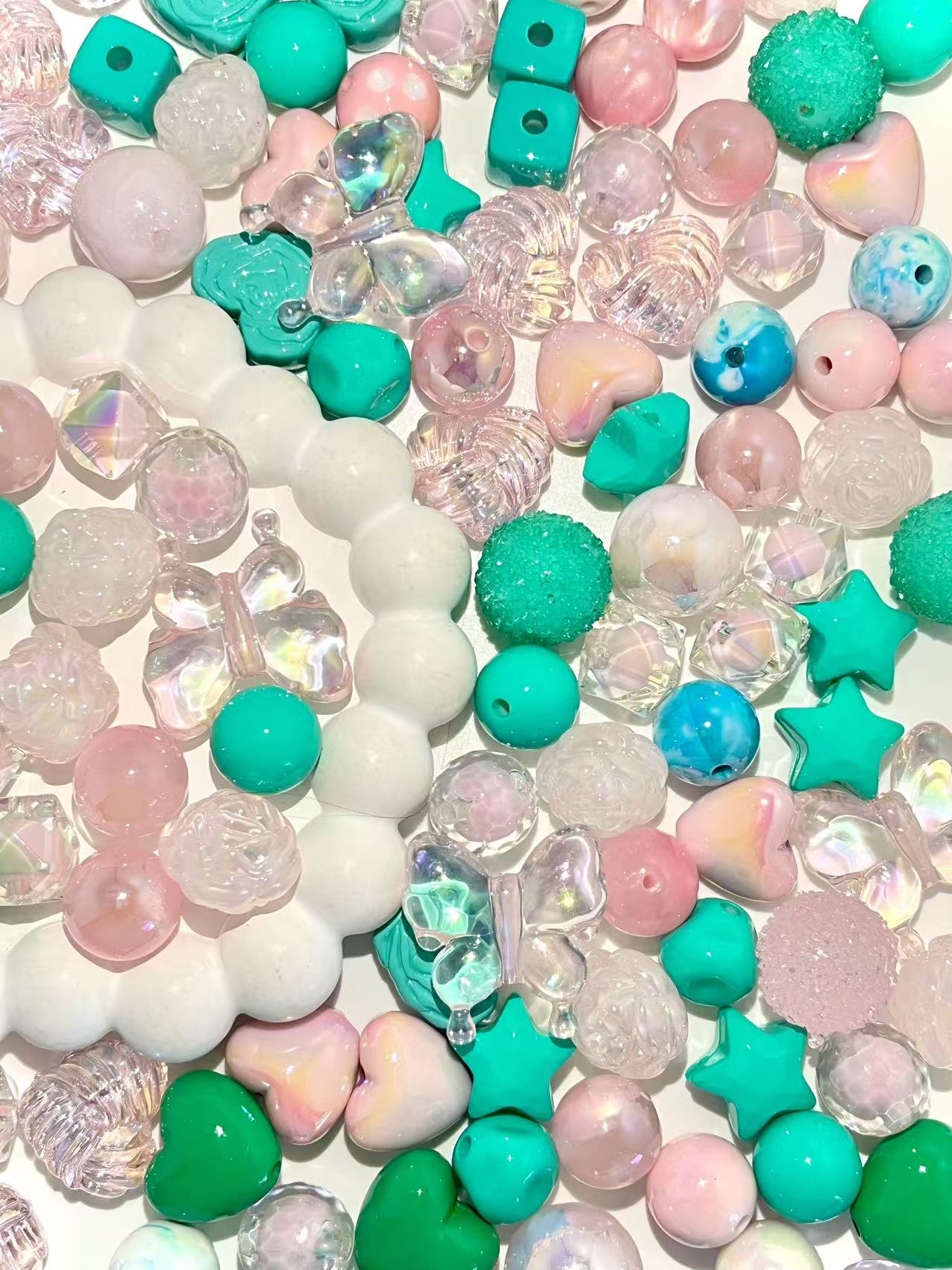C-21 Mixed beads for mobile phone chain making, keychain, backpack chain