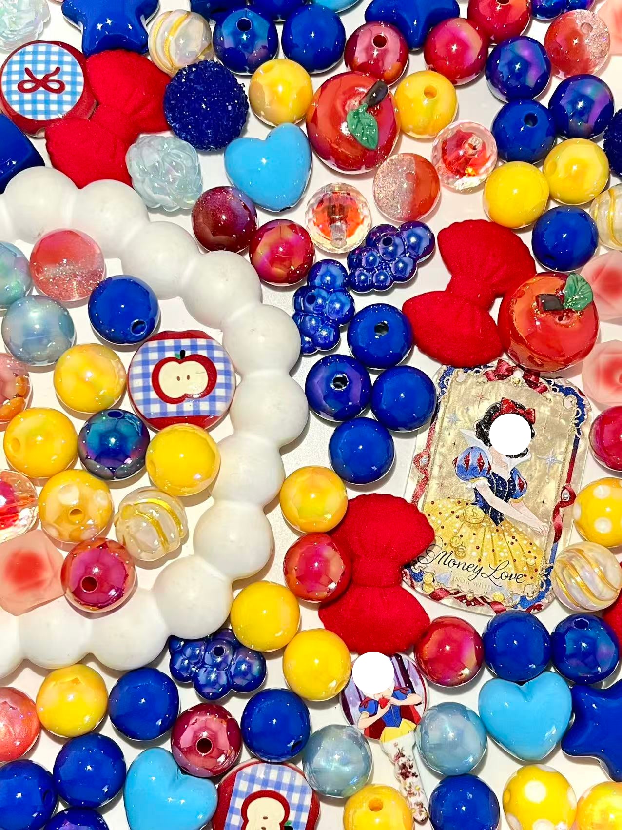 C-51  Mixed beads for mobile phone chain making, keychain, backpack chain