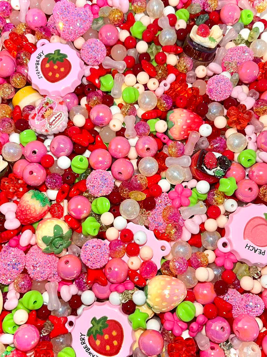S-45  Mixed beads for mobile phone chain making, keychain, backpack chain