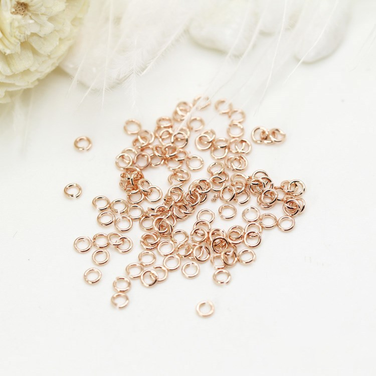 A-10 Color-Keeping 14K Gold Color Jump Rings for DIY Jewelry, Bracelet and Necklace Making
