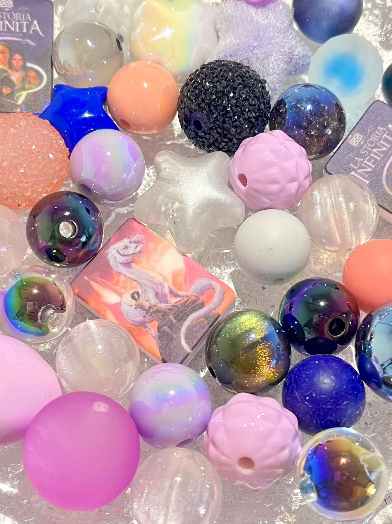 C-13 Mixed beads for mobile phone chain making, keychain, backpack chain