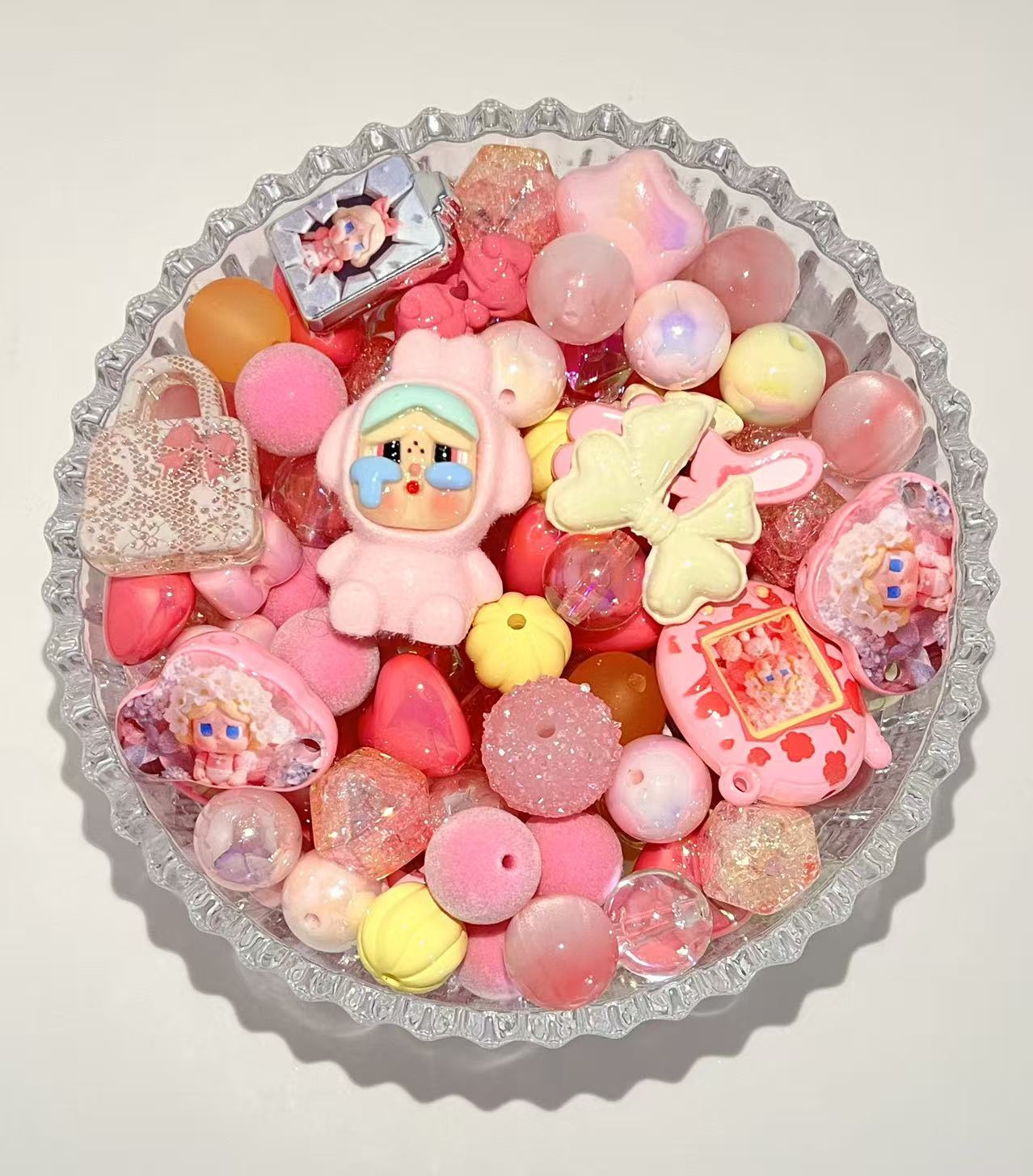 C-41  Mixed beads for mobile phone chain making, keychain, backpack chain