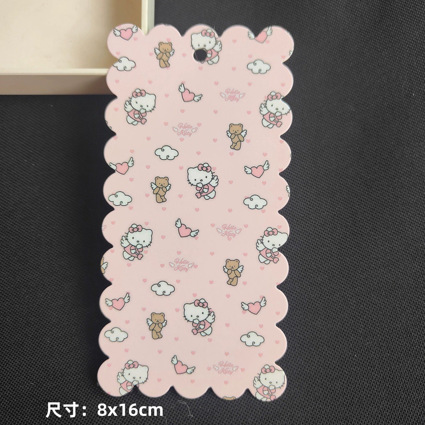 A-53 8x16cm Scalloped/Wavy Edge Decorative Paper Cards for DIY, Backing Card Set for Phone Lanyard & Keychain with Connecting Chain