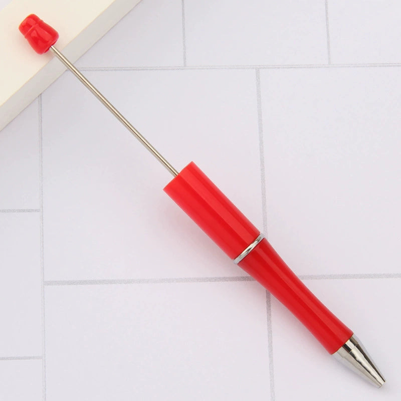 A-30 Beaded Pens Ready Stock Wholesale, DIY Creative Grain Beads Ballpoint Pens, UV Electroplated Beads Three-Color Gradient Bead Pens