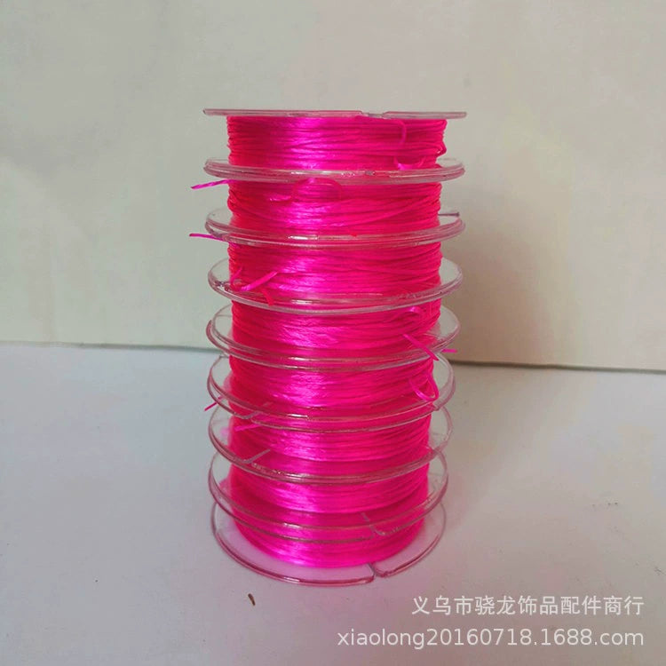 A-22 0.8mm Mini High-Elasticity Flat Elastic Cord for Beading — Fray-Resistant & Non-Breakable Jewelry-Making DIY Accessories