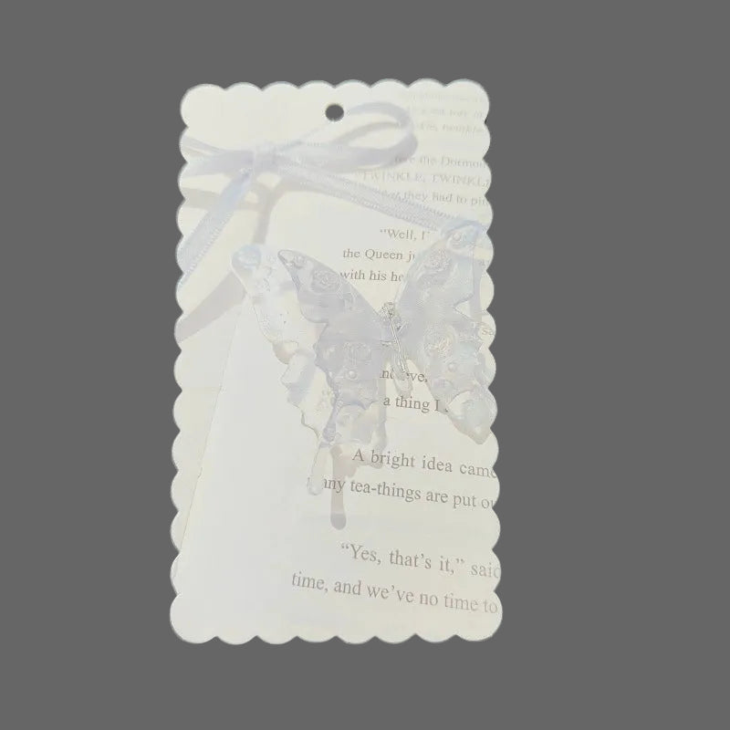 A-51  10x17.5cm Scalloped/Wavy Edge Decorative Paper Cards for DIY, Backing Card Set for Phone Lanyard & Keychain with Connecting Chain