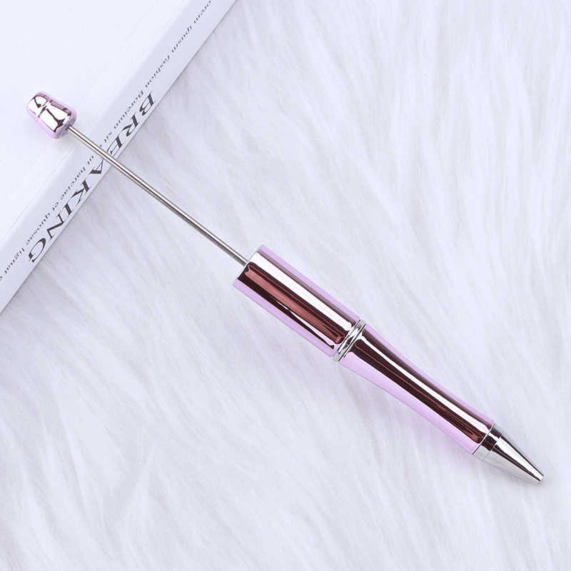 A-02 In Stock DIY Gradient Electroplated Bead Pen - Morandi Color Students' Gift, Promotional Pen, Ready to Ship