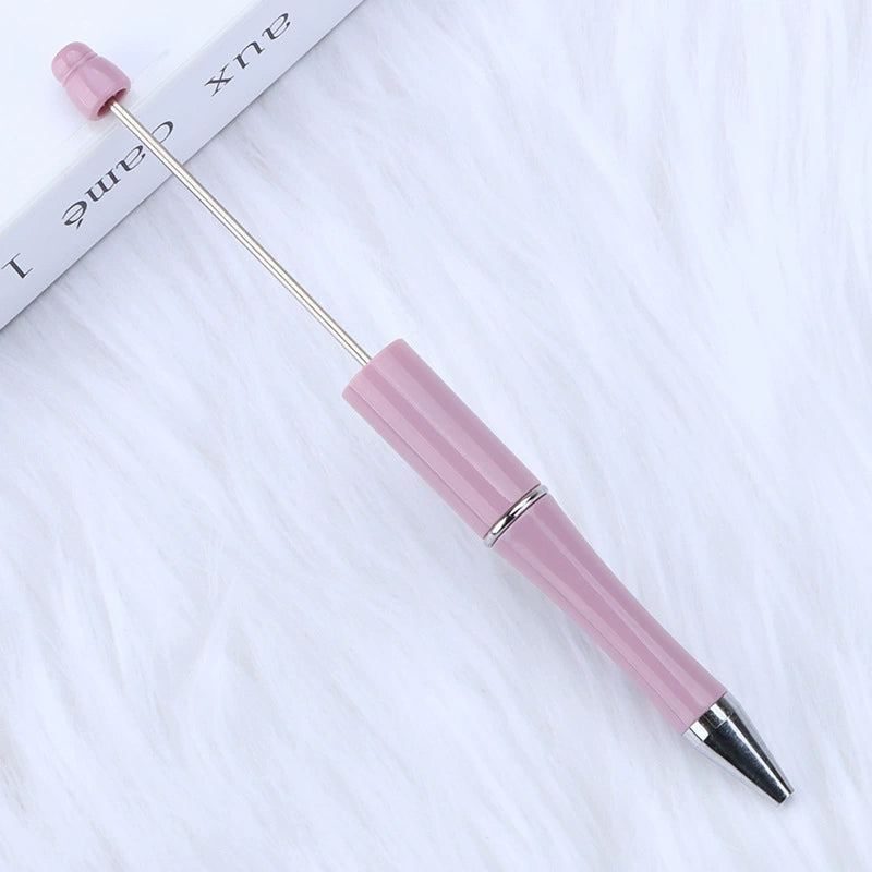 A-30 Beaded Pens Ready Stock Wholesale, DIY Creative Grain Beads Ballpoint Pens, UV Electroplated Beads Three-Color Gradient Bead Pens