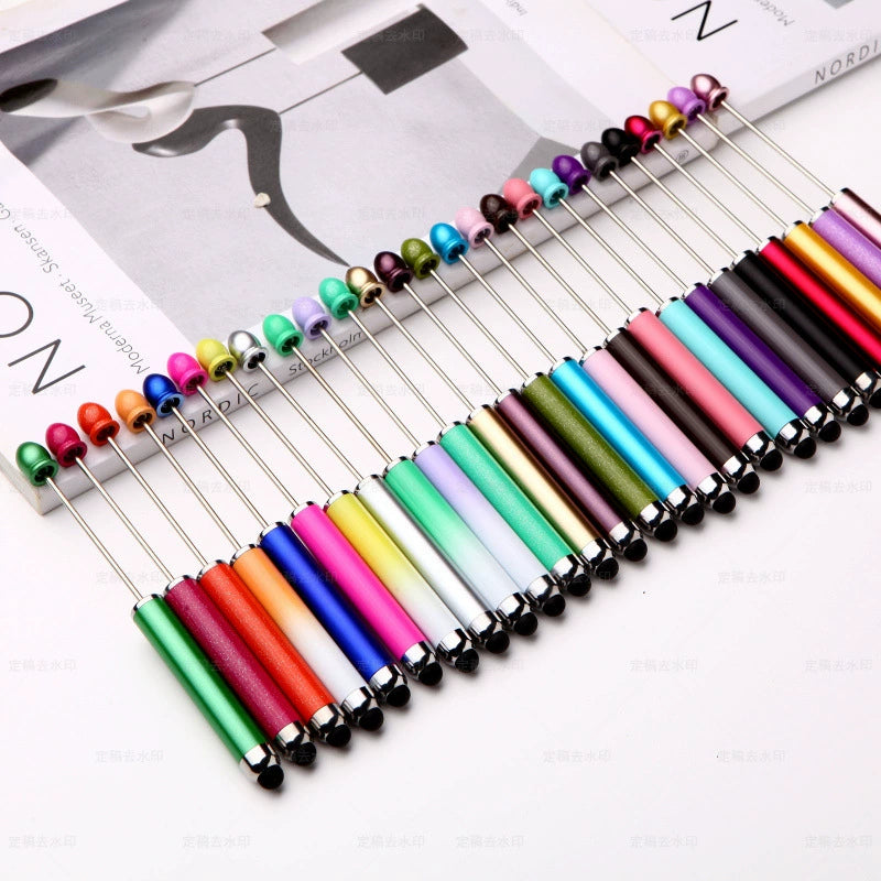 A-58 Minimalist DIY Touchscreen Beaded Pen, Creative Coil-free Beaded Mini Bead Pen, Multifunctional Office Gift & Promotional Pen