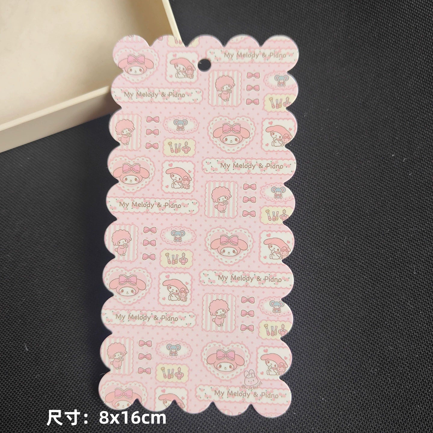 A-53 8x16cm Scalloped/Wavy Edge Decorative Paper Cards for DIY, Backing Card Set for Phone Lanyard & Keychain with Connecting Chain