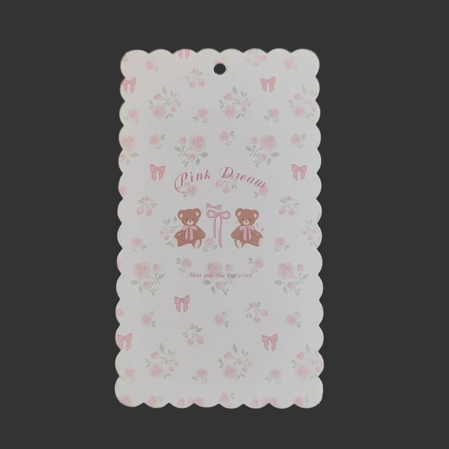 A-51  10x17.5cm Scalloped/Wavy Edge Decorative Paper Cards for DIY, Backing Card Set for Phone Lanyard & Keychain with Connecting Chain